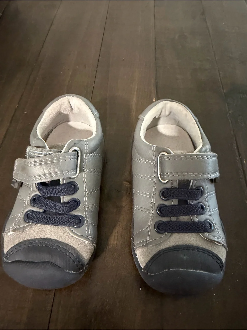 Pediped Grip ’n’ Go Toddler Shoes Gray/Navy – EU Size 20